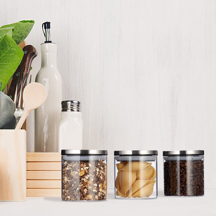 3 Storage jars 380 ml