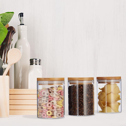 3 Storage jars 600 ml