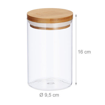 3 Storage jars 800 ml