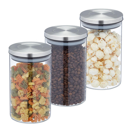 3 Storage jars 800 ml