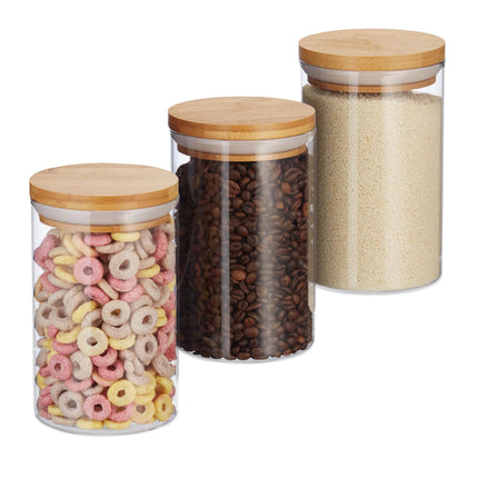 3 Storage jars 800 ml