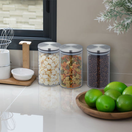 3 Storage jars 800 ml