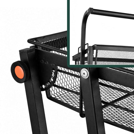 3-Tier Adjustable Kitchen Trolley, Black