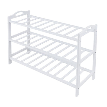 3-Tier Bamboo Shoe Rack for 9 Pairs