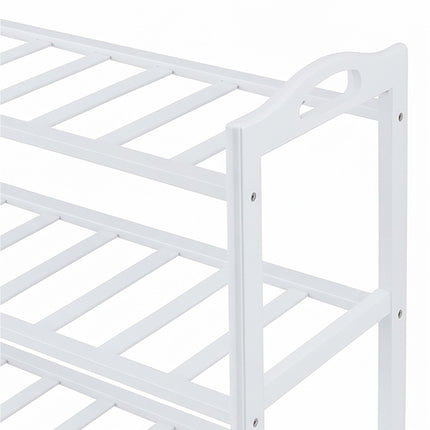 3-Tier Bamboo Shoe Rack for 9 Pairs