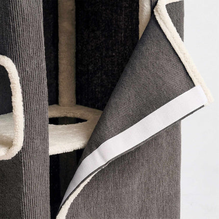 3-Tier Cat House with Sisal Post & Toy - Grey