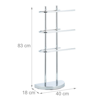 3-Tier Chromed Towel Holder