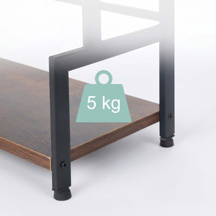 3-Tier Dark Brown Spice Rack with Hooks & Knife Holder