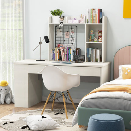 3-Tier Desk Bookshelf, 4 Shelves, Fits 27-Inch Monitor