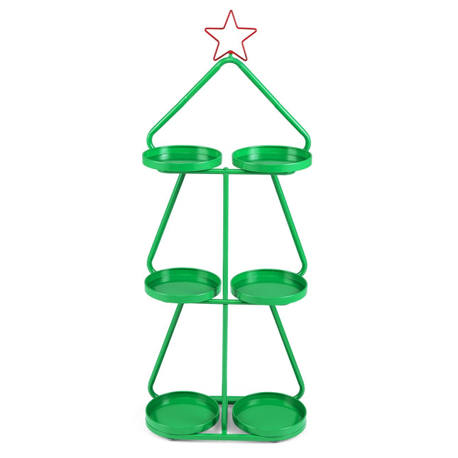 3-Tier Metal Plant Stand – Christmas Tree Design