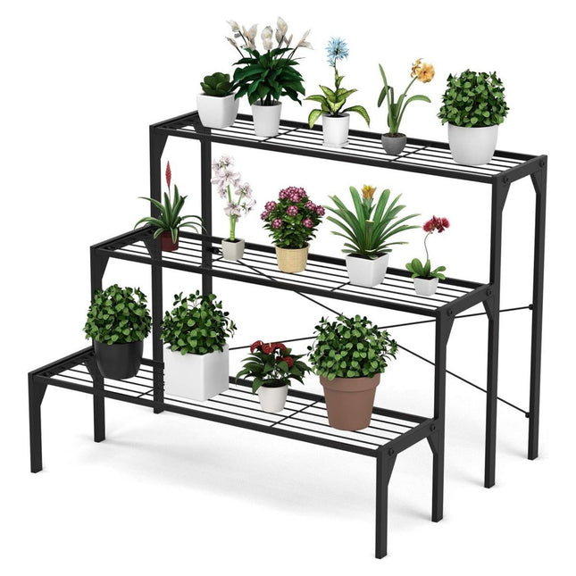 3-Tier Metal Plant Stand – Indoor/Outdoor Use