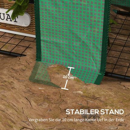 3-Tier Mini Greenhouse with 6 Wire Shelves, Roll-Up Doors