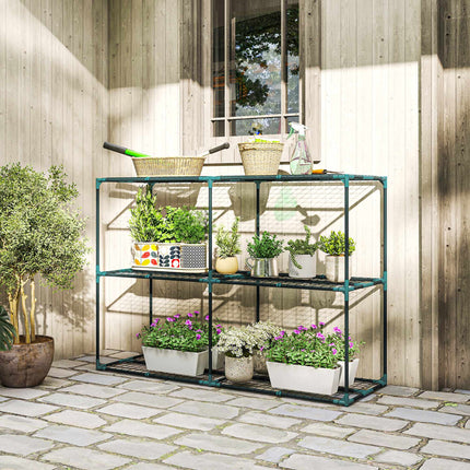3-Tier Plant Stand, Steel, 20kg Capacity, Dark Green
