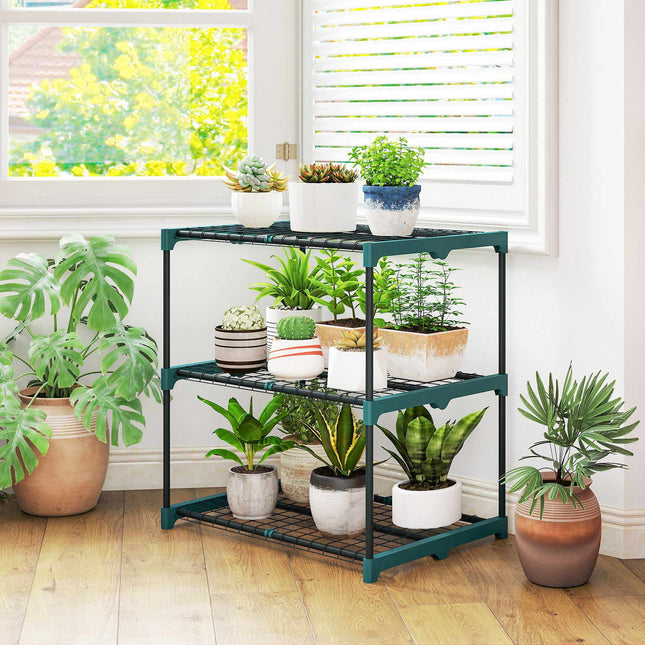 3-Tier Plant Stand, Steel Frame, Indoor/Outdoor Use