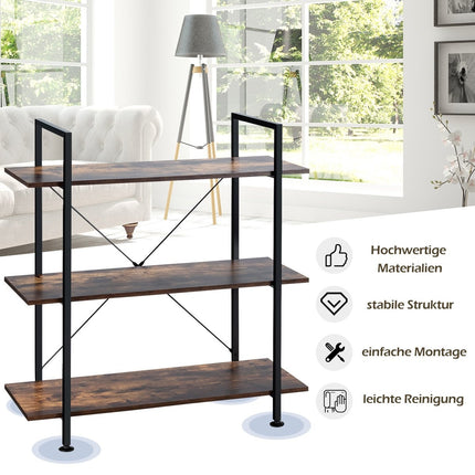 3 Tier Plant and Flower Stand Shelving Unit with Metal Frame Multipurpose Display Stand with Anti-tip