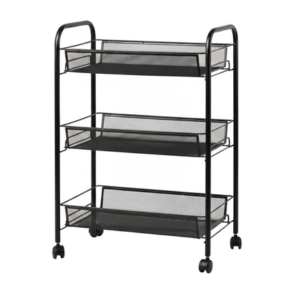 3-Tier Rolling Storage Cart With Smooth Casters