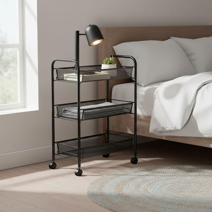 3-Tier Rolling Storage Cart With Smooth Casters