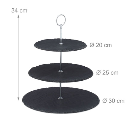 3-Tier Slate Serving Stand