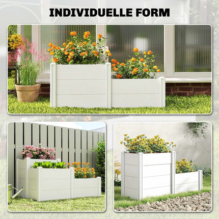 3-Tier Stackable Garden Bed, Vinyl, Easy Assembly