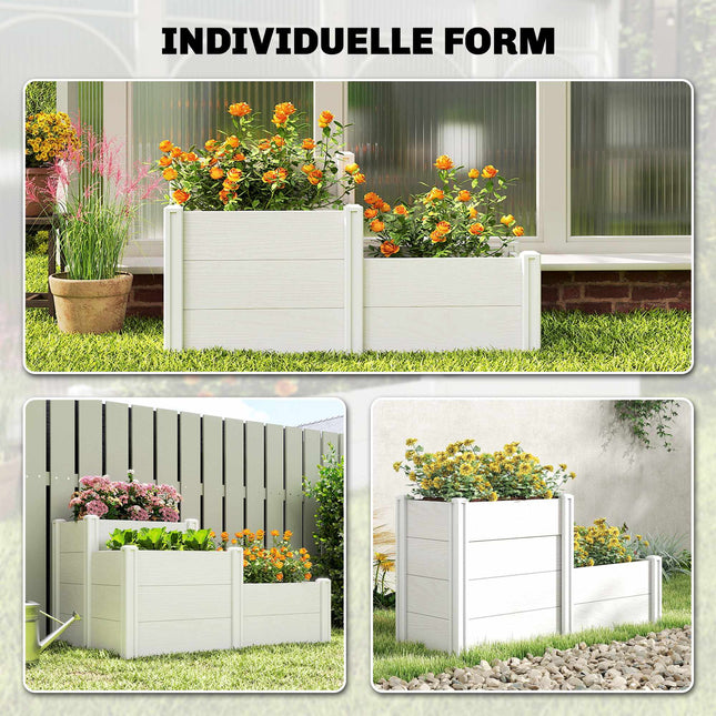 3-Tier Stackable Garden Bed, Vinyl, Easy Assembly