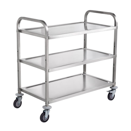 3-Tier Utility Cart, Steel Wire Rolling, 450 lb Capacity