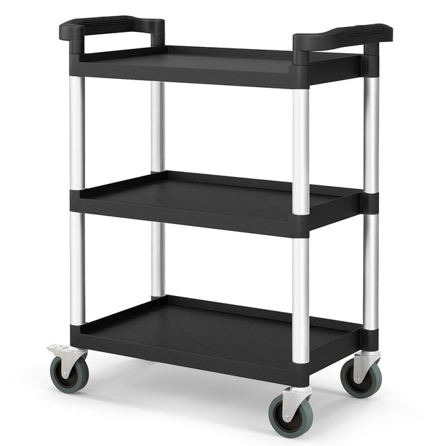 3-Tier Utility Cart with Lockable Wheels, Dual Handles
