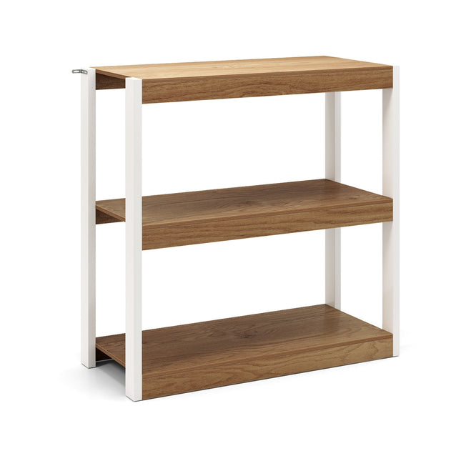 3-Tier Wooden Shelf with Anti-Tip Kits & Open Shelves