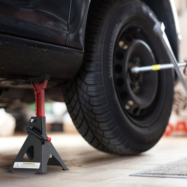 3 Ton Height-Adjustable Car Jack Stands, Set of 2