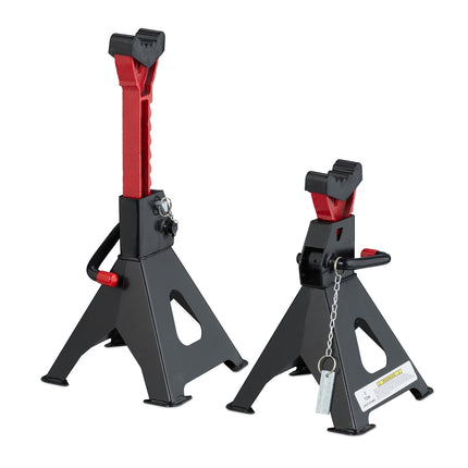 3 Ton Height-Adjustable Car Jack Stands, Set of 2