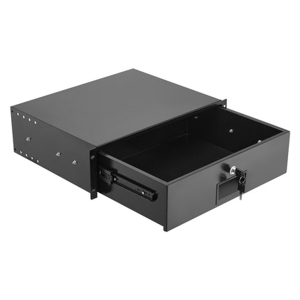 3U Rack Mount Drawer – 19-Inch, Lockable, 50 lb