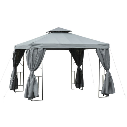 Double roof marquee, waterproof UV protection, dark grey