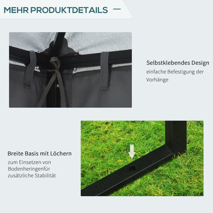 Double roof marquee, waterproof UV protection, dark grey