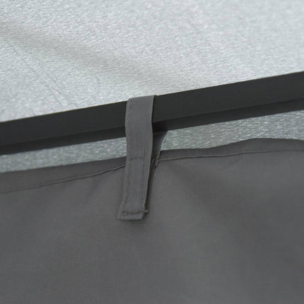 Double roof marquee, waterproof UV protection, dark grey