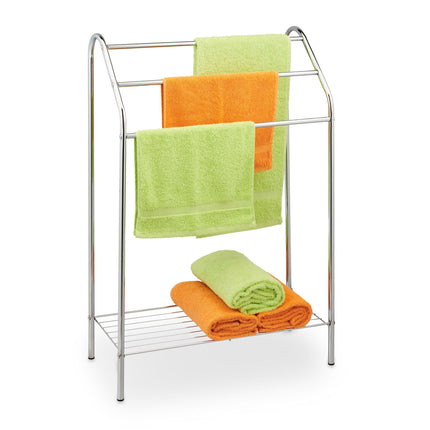 3-armed towel rail with shelf