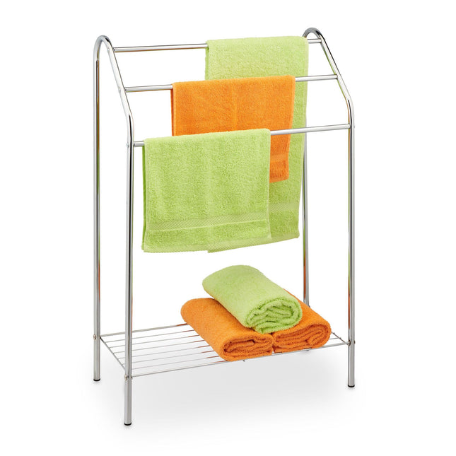 3-armed towel rail with shelf