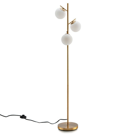3-bulb floor lamp with practical foot switch & E27 bulb base reading lamp