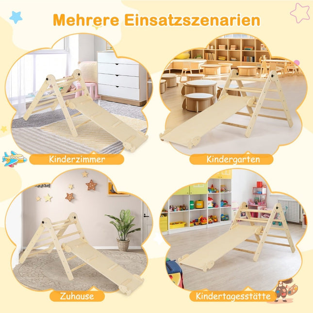 3-in-1 Adjustable Climbing Triangle Set for Kids