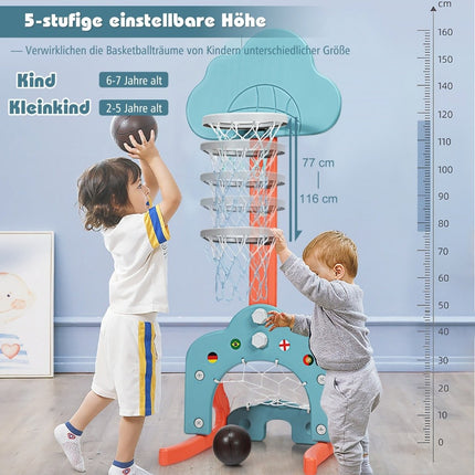 3-in-1 Adjustable Kids Sports Set: Basketball, Soccer, Golf
