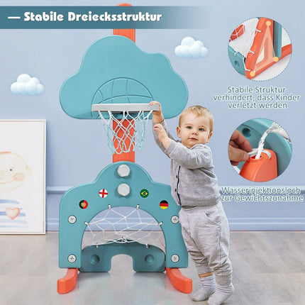 3-in-1 Adjustable Kids Sports Set: Basketball, Soccer, Golf
