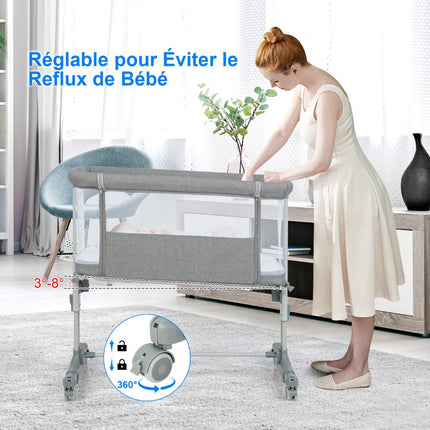 3-in-1 Baby Co-Sleeper, Adjustable Height, Mattress, Bag