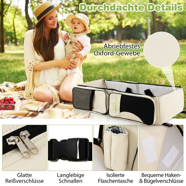3-in-1 Baby Travel Bag with Changing Pad, 85 x 38 x 18 cm