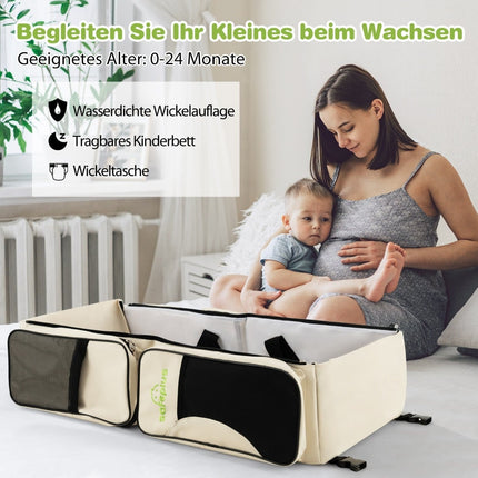 3-in-1 Baby Travel Bag with Changing Pad, 85 x 38 x 18 cm