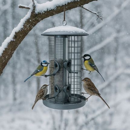 3-in-1 Bird Feeder with Tray for Wild Birds