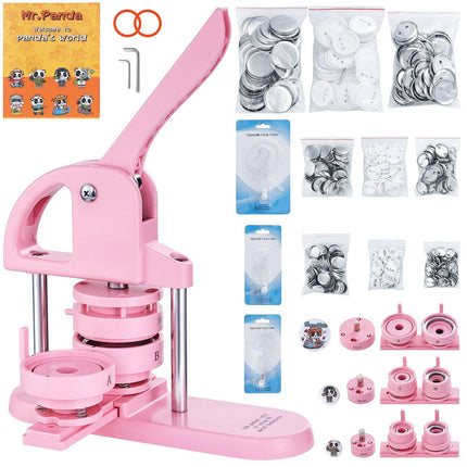 3-in-1 Button Maker Machine, 25 32 58mm, 300pcs Parts