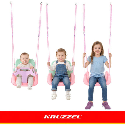 3-in-1 Children's Swing, Adjustable Ropes, 30kg Max Load
