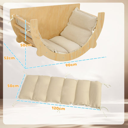 3-in-1 Climbing Arch, Rocker, Ladder for Kids 18-48 Months