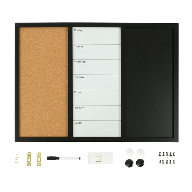 3-in-1 Combo Board with Whiteboard, Cork, Planner