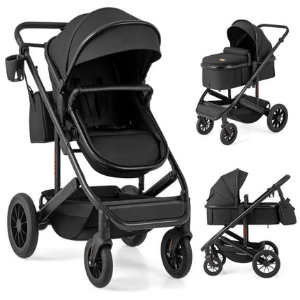 3-in-1 Convertible Baby Stroller with Detachable Bassinet