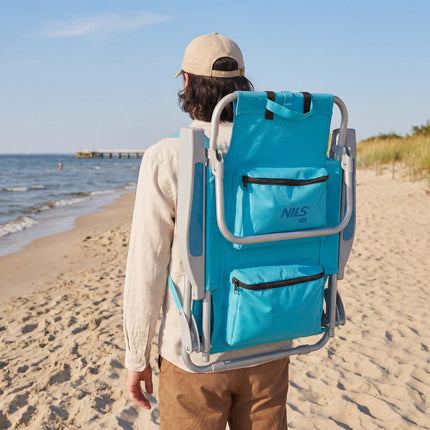 3-in-1 Foldable Beach Chair with Insulated Bag