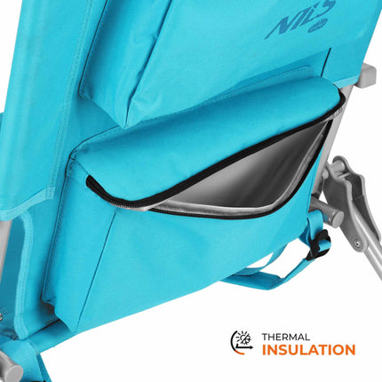 3-in-1 Foldable Beach Chair with Insulated Bag